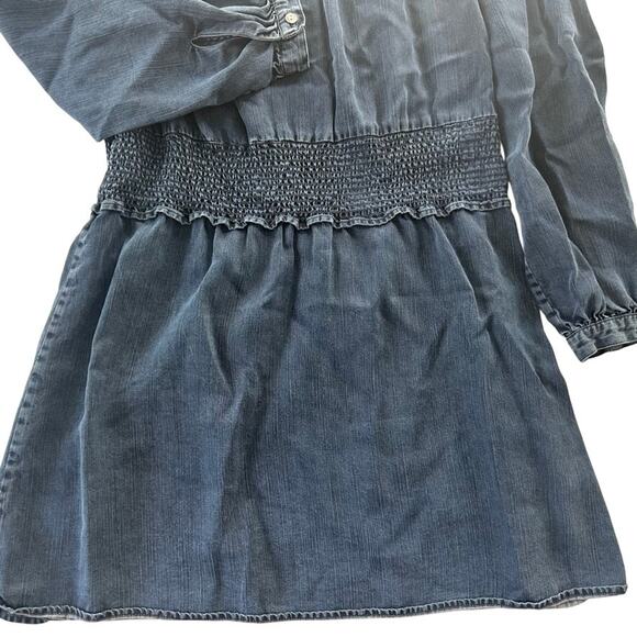 RAILS Shawna Denim Day Dress Dark Vintage Blue Size Medium Cotton Loose Fit - Picture 5 of 8